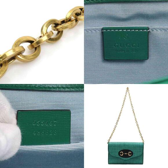 GUCCI Green Raffia Horsebit Shoulder Bag - Picture 5 of 5